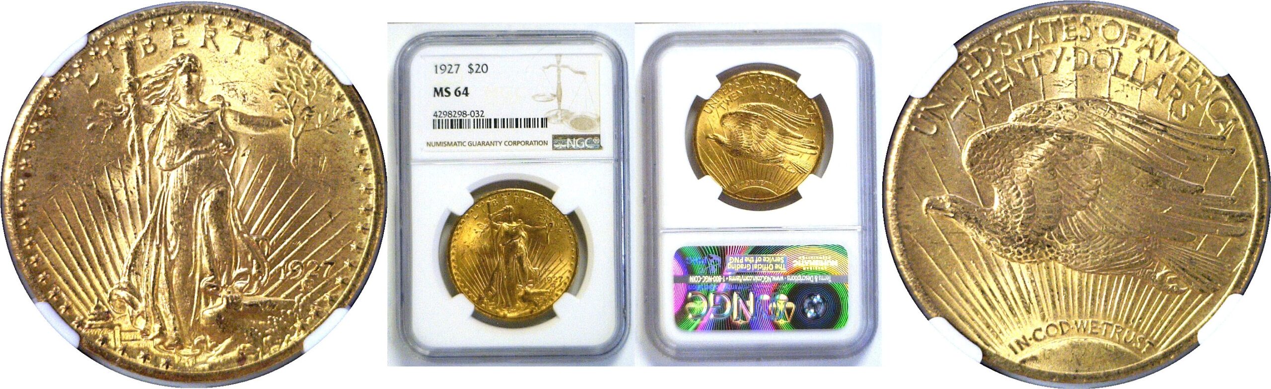 1927 $20 St. Gaudens  -  NGC MS-64