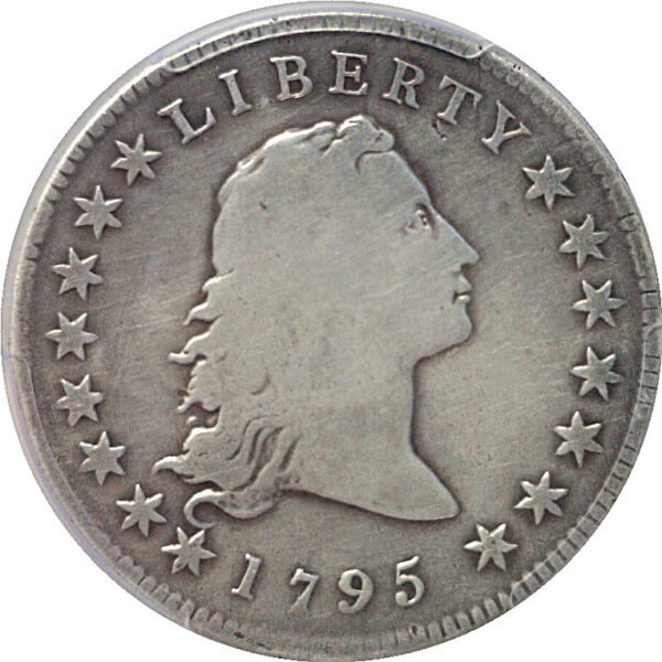 1795 Flowing Hair Dollar  -  PCGS Genuine  -  Repaired-VG Detail - Image 2