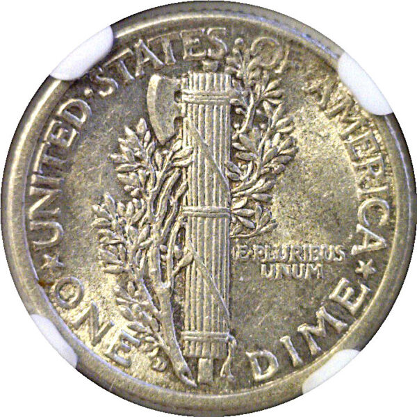 1916-D Mercury Dime  -  NGC AU-58 FB - Image 3