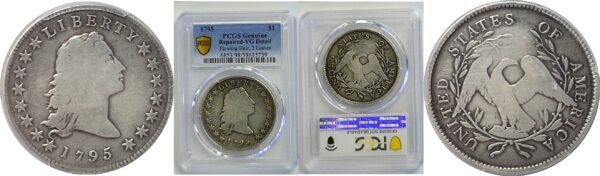 1795 Flowing Hair Dollar  -  PCGS Genuine  -  Repaired-VG Detail
