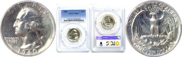 1940 Washington Quarter. -   PCGS PR-67