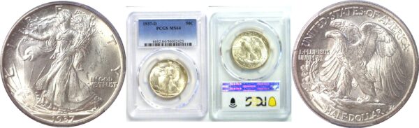 1937-D Walking Liberty Half Dollar. -  PCGS MS-64