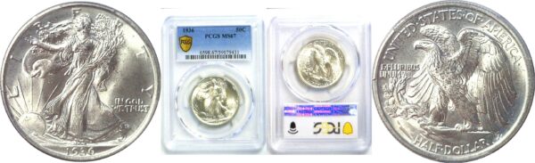 1936 Walking Liberty Half Dollar. -  PCGS MS-67