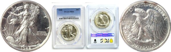 1942 Walking Liberty Half Dollar. -  PCGS PR-66