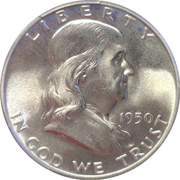 1950 Franklin Half Dollar  -  PCGS PR-67 - Image 2