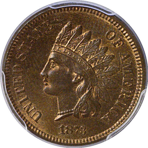 1873 Indian Head Cent  -  PCGS MS-64 RB  CAC - Image 2