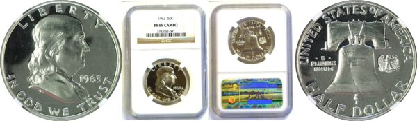 1963 Franklin Half Dollar  -  NGC PF-69 Cameo