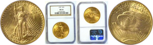 1927 $20 St. Gaudens  -  NGC MS-64