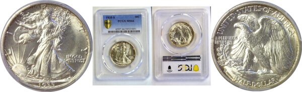 1935-S Walking Liberty Half Dollar  -  PCGS MS-66