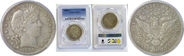 1894-S Barber Half Dollar  -  PCGS VF-35