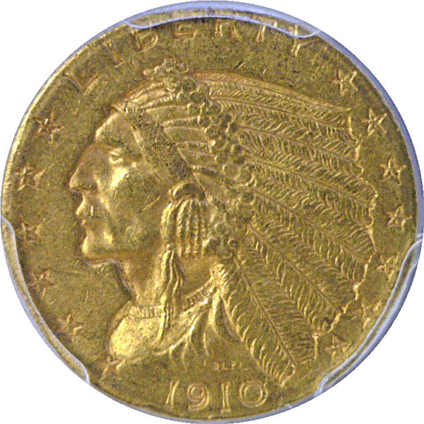 1910 $2 1/2 Indian  -  PCGS MS-61 - Image 2