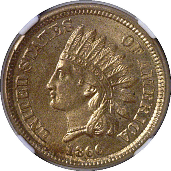 1860 Indian Head Cent  -  NGC MS-64 - Image 2