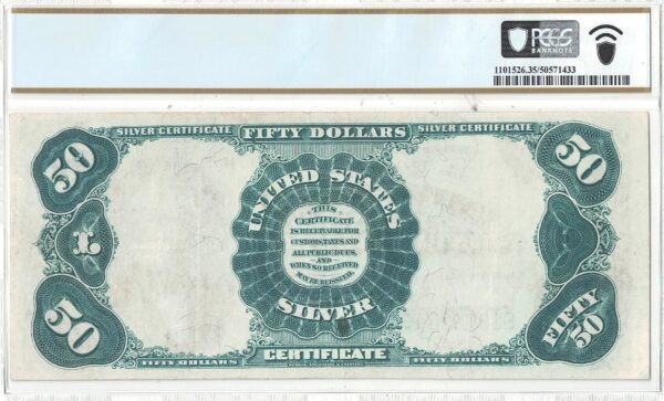 1891 $50 Silver Certificate Fr-333 PCGS VF-35 - Image 3