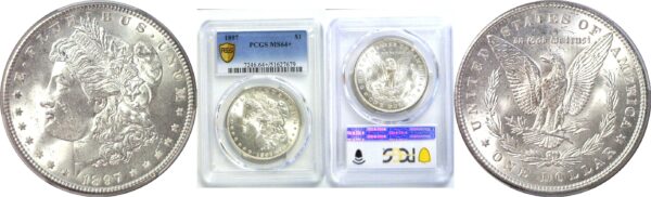 1897 Morgan Dollar. -  PCGS MS-64+