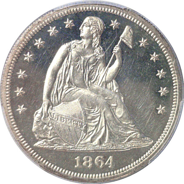 1864 Seated Liberty Dollar  -  PCGS PR-64 - Image 2