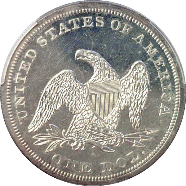 1864 Seated Liberty Dollar  -  PCGS PR-64 - Image 3