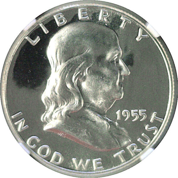 1955 Franklin Half Dollar  -  NGC PF-68 Cameo - Image 2