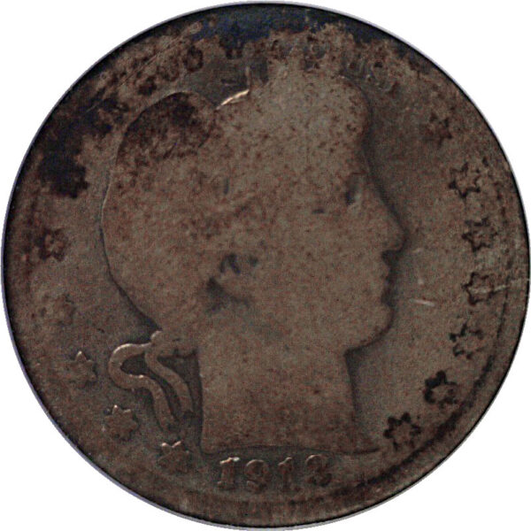 1913-S Barber Quarter  -  ANACS AG-3 - Image 2