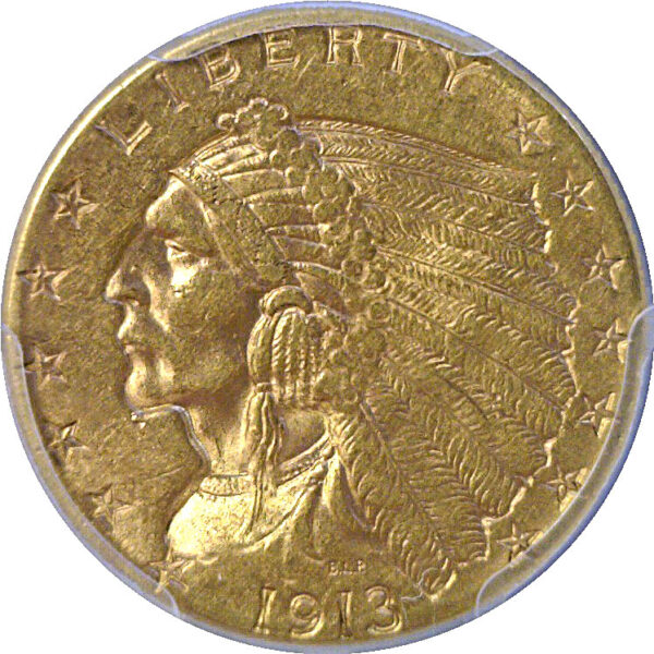 1913 $2 1/2 Indian  -  PCGS MS61 - Image 2