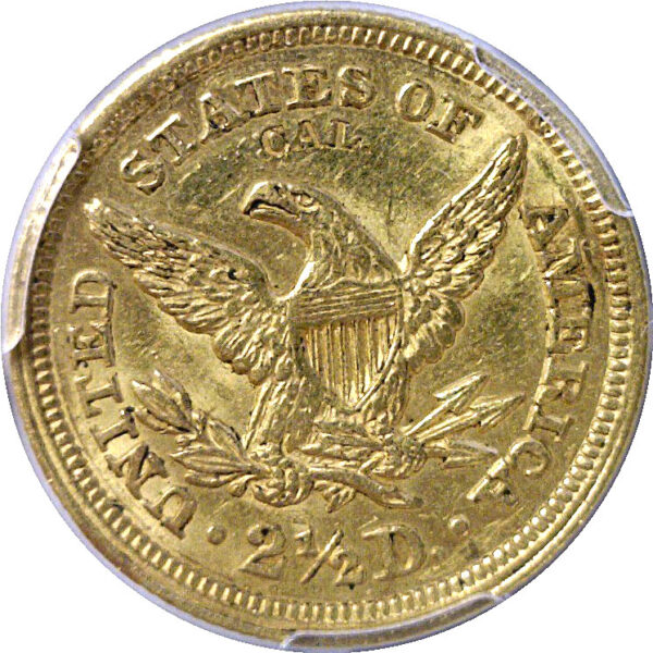 1848 CAL. $2 1/2 Liberty  -  PCGS AU-58 - Image 3