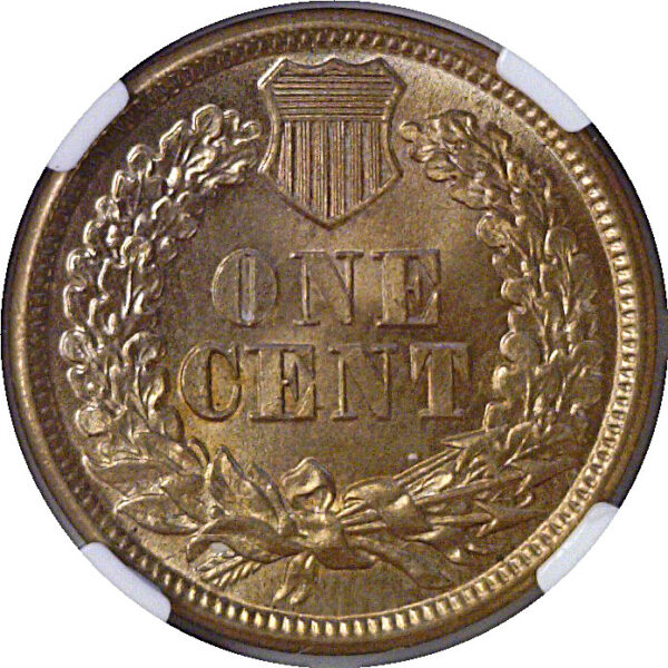 1861 Indian Head Cent  -  NGC MS-65  CAC - Image 3