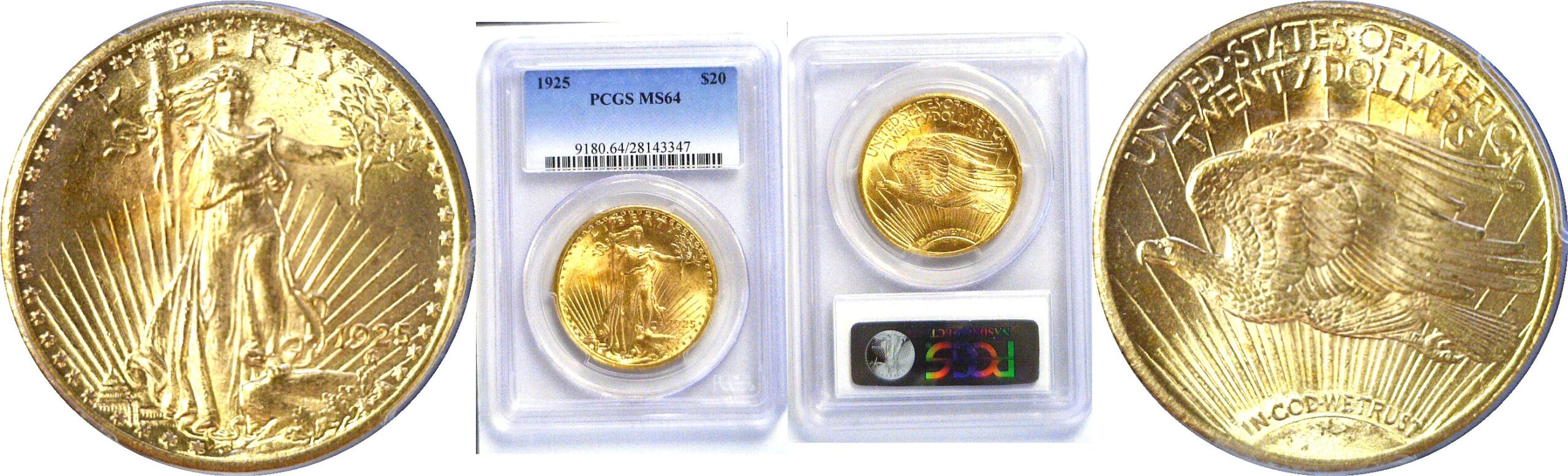 1925 $20 St. Gaudens  -  PCGS MS-64