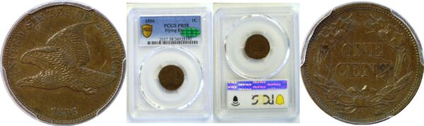 1856 Flying Eagle Cent  -  PCGS PR-58  CAC