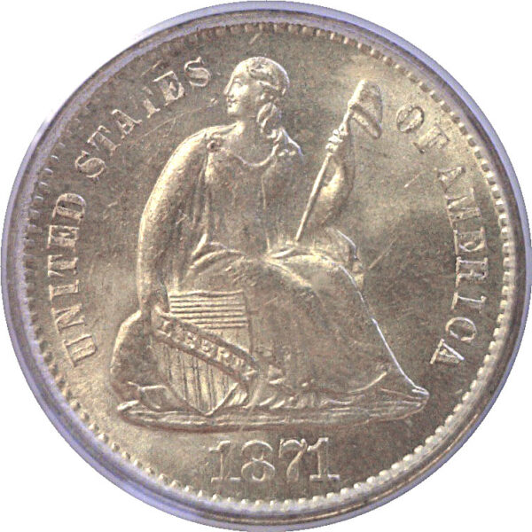 1871-S Seated Liberty Half Dime  -  PCGS MS-66 - Image 2