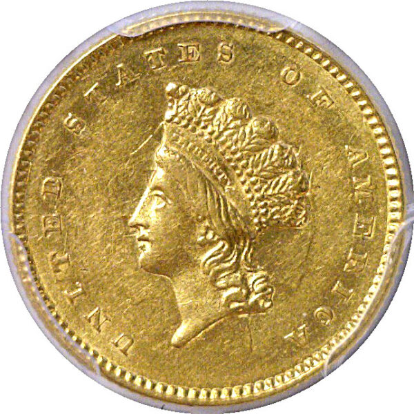 1854 T-2.  One Dollar Gold Coin.  -   PCGS AU-55 - Image 2