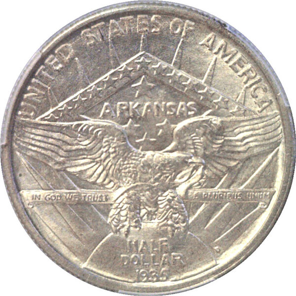 1935-D Arkansas Commemorative Half Dollar  -  PCGS MS-66 - Image 3
