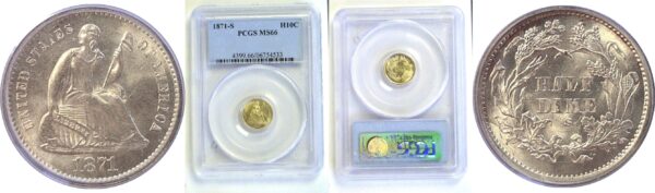 1871-S Seated Liberty Half Dime  -  PCGS MS-66
