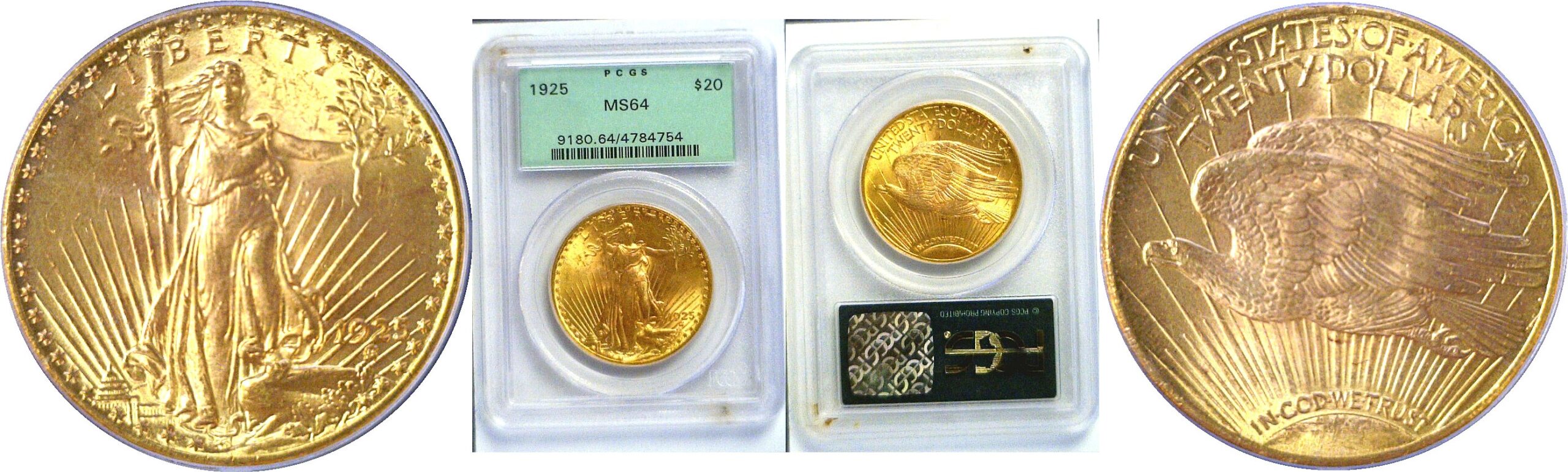 1925 $20 St. Gaudens  -  PCGS MS-64