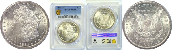1881-CC Morgan Dollar  -  PCGS MS-62