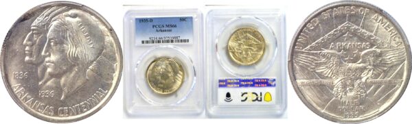 1935-D Arkansas Commemorative Half Dollar  -  PCGS MS-66