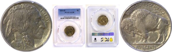 1915-D Buffalo Nickel  -  PCGS AU-58