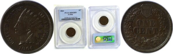 1864 Pattern Cent. J-356a.  -  PCGS MS-62 BN