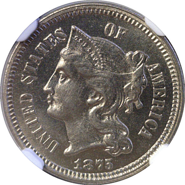 1875 Nickel Three Cent  -  NGC PF-64 - Image 2