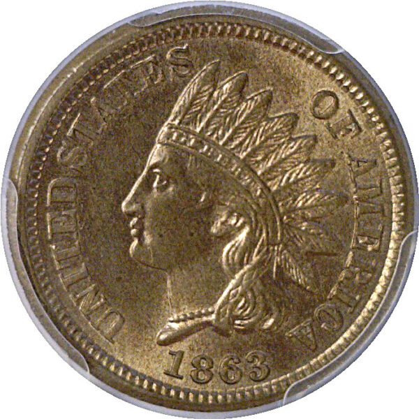 1863 Indian Head Cent  -  PCGS MS-64 - Image 2
