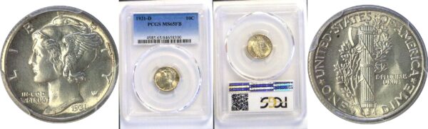 1931-D Mercury Dime  -  PCGS MS-65 FB