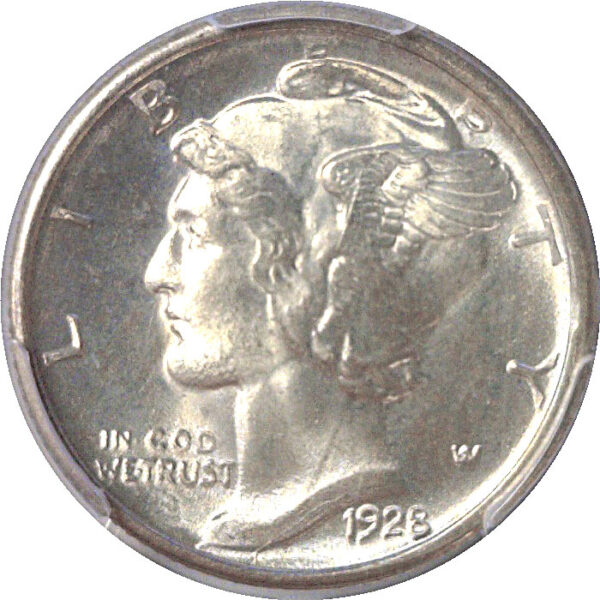 1928-D Mercury Dime  -  PCGS MS-65 FB - Image 2