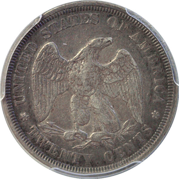 1875 Twenty Cent Piece  -  PCGS VF-35  CAC - Image 3