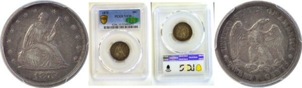 1875 Twenty Cent Piece  -  PCGS VF-35  CAC