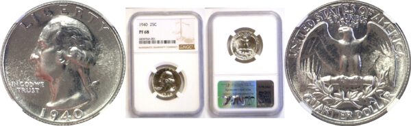 1940 Washington Quarter  -  NGC PF-68