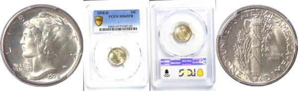 1928-D Mercury Dime  -  PCGS MS-65 FB