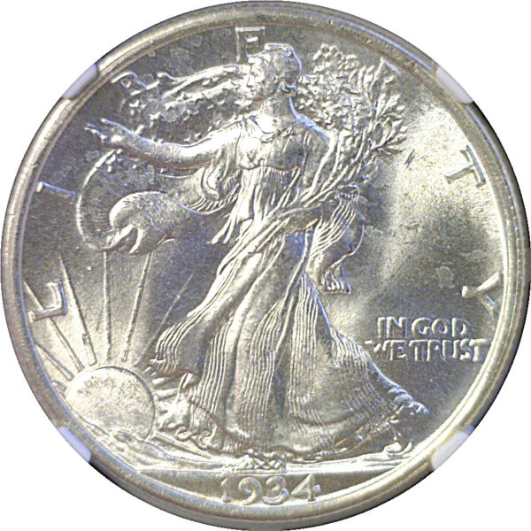 1934-D Walking Liberty Half Dollar  -  NGC MS-64  CAC - Image 2
