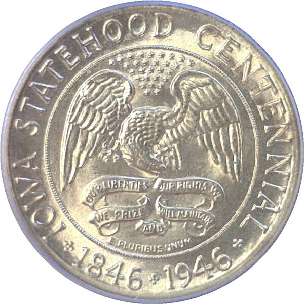 1946 Iowa Commemorative Half Dollar  -  PCGS MS-66 - Image 2