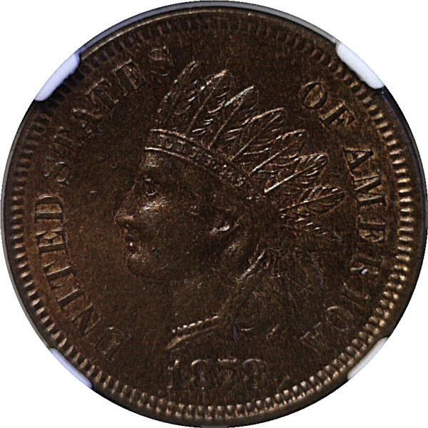 1878 Indian Head Cent. -NGC MS-62 BN - Image 2