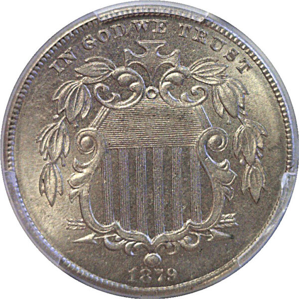 1879 Shield Nickel.  -  PCGS MS-62. CAC - Image 2