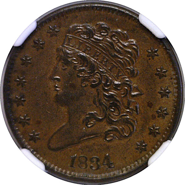 1835 Half Cent  -  NGC AU-58 - Image 2