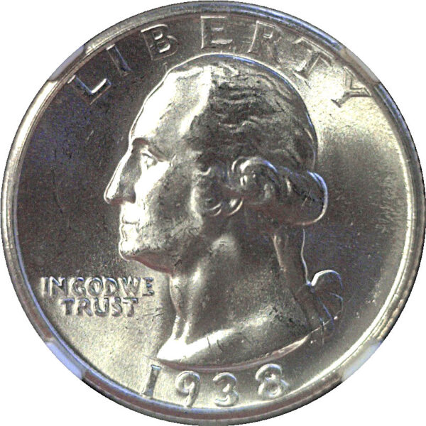 1938-S Washington Quarter  -  NGC MS-66 - Image 2